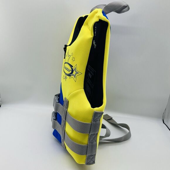 O’Rageous Type III Life Jacket Child 30-50 Lbs Yellow Blue Gray Straps Buckles - Picture 9 of 12